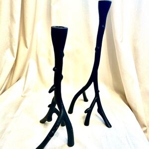 Candle Holder Omar Black Metal